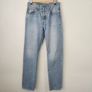 Levi’s Premium 501 Button Fly Jeans W26 L32 Light Wash Straight Leg